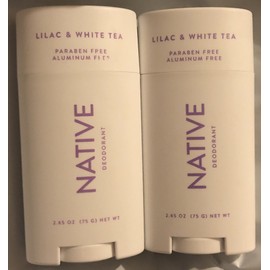 Native NEW Lot Of 2 NATIVE Deodorant LILAC & White Tea Paraben & Aluminum Free 2.65 Oz!