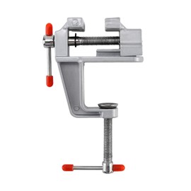 QWORK® Mini bench vice , Small Vice 35MM , Univeral Vice Clamp Rotate 360° for Small Work , Crafts , Arts , Finishing Jewelry DIY Repair Tools , Aluminum Alloy , 1 Piece