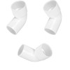 PVC Waste Pipe 90-Degree Bend Fitting, 50mm, White, Pack of
