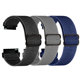 ZEACCT 3-Piece 20MM Premium Nylon Band Collection, Adjustable Replacement Straps for Watches, Durable Fabric Wristbands in Black, Dark Blue and Charcoal, Unisex Design Suitable for Men and Women