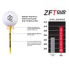 Zero Friction Tour 3-Prong Golf Tees (3-1/4 Inch, Citrus Green,