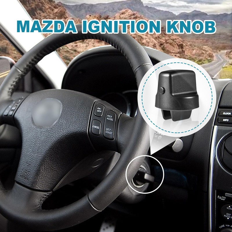 Keyless Ignition Start Switch Knob Cap Compatible with 2007-2015 Mazda