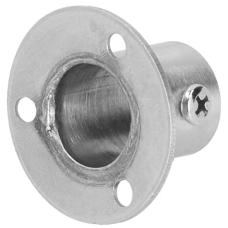 10Set Flanged Holder Base Thicken Stainless Steel Closet Rod Tube
