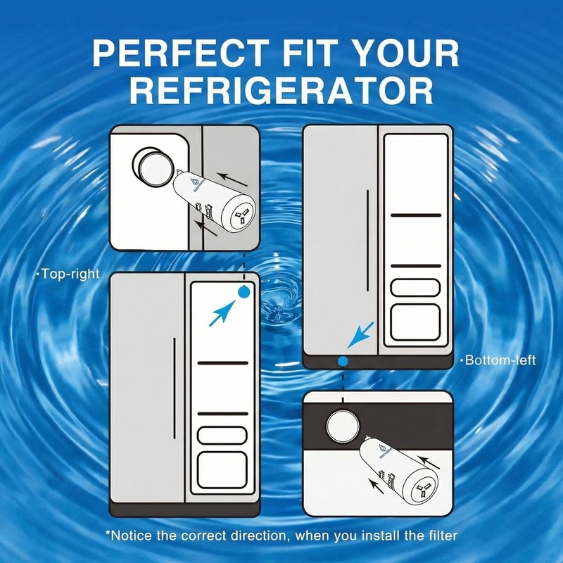 Water Filter Replacement for WRS321SDHZ, WRS321SDHB, WRS321SDHW, 3 PACK