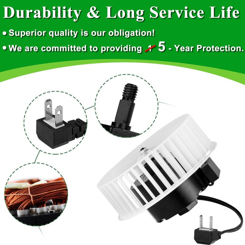 HHQ Bathroom Exhaust Fan Motor & Blower Wheel Replacement for