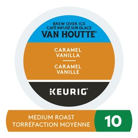 Van Houtte Brew Over Ice Caramel Vanilla K-Cup Coffee Pods, 10 Count For Keurig Coffee Makers