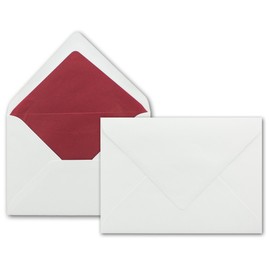 Neuser Brightly Coloured Envelopes B6 176 x 125 mm, Moisture Seal | Fully Lined | Full Package 25 Umschläge 14-Dunkelrot
