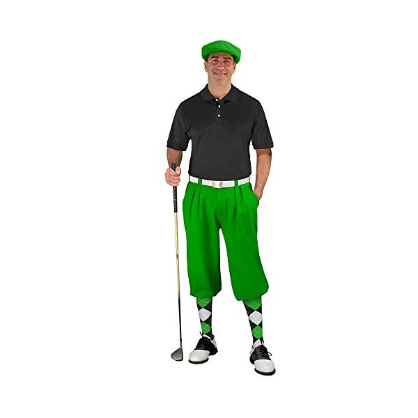 Golf Knickers Mens Start-in-Style Outfit - Lime - Size 42