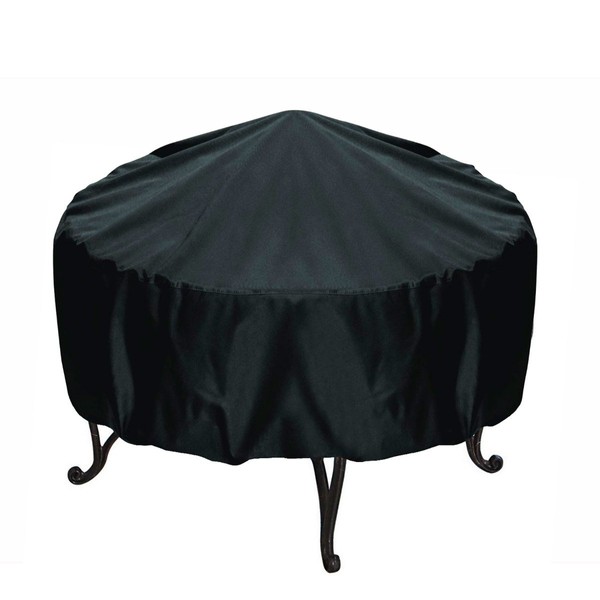 30-inch Round Fire Pit Cover, Black