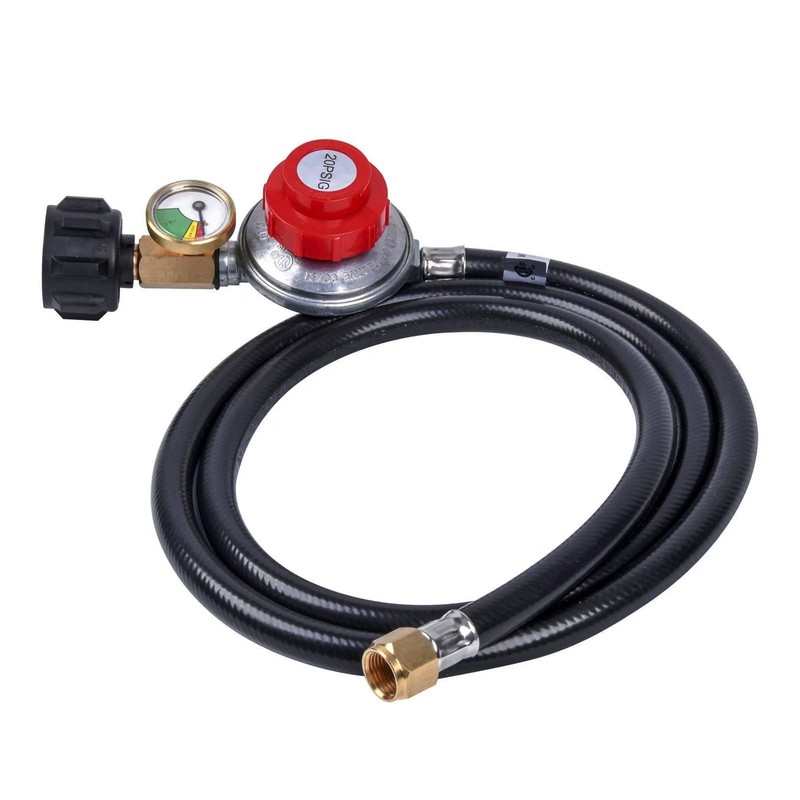 LUIXINFQIZZ 3FT Propane Regulator Adjustable, High Pressure Propane Regulator Hose