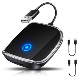 NVKHG Wireless Carplay Adapter 2-in-1 for Apple CarPlay/Android Car with Type-C Adapter, Quick Convert Wired CarPlay to Wireless, Plug and Play, Compatible with 98% of Vehicles