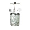 Kerzenfarm Snowflake Rotary Carousel for Tealights, Metal and Glass, 16.5cm