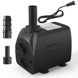 220GPH Submersible Water Pump(900L/H, 10W), waatoos Durable Outdoor Fountain Pump with 4.9 ft Tubing for Aquariums, Fish Tank, Pond Fountain, Statuary, Hydroponics, Water Feature, Indoor Fountains