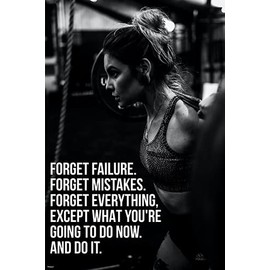 Gym Fitness Exercise Workout Women Motivational Inspirational Quote Poster Print Home Decor 24x36