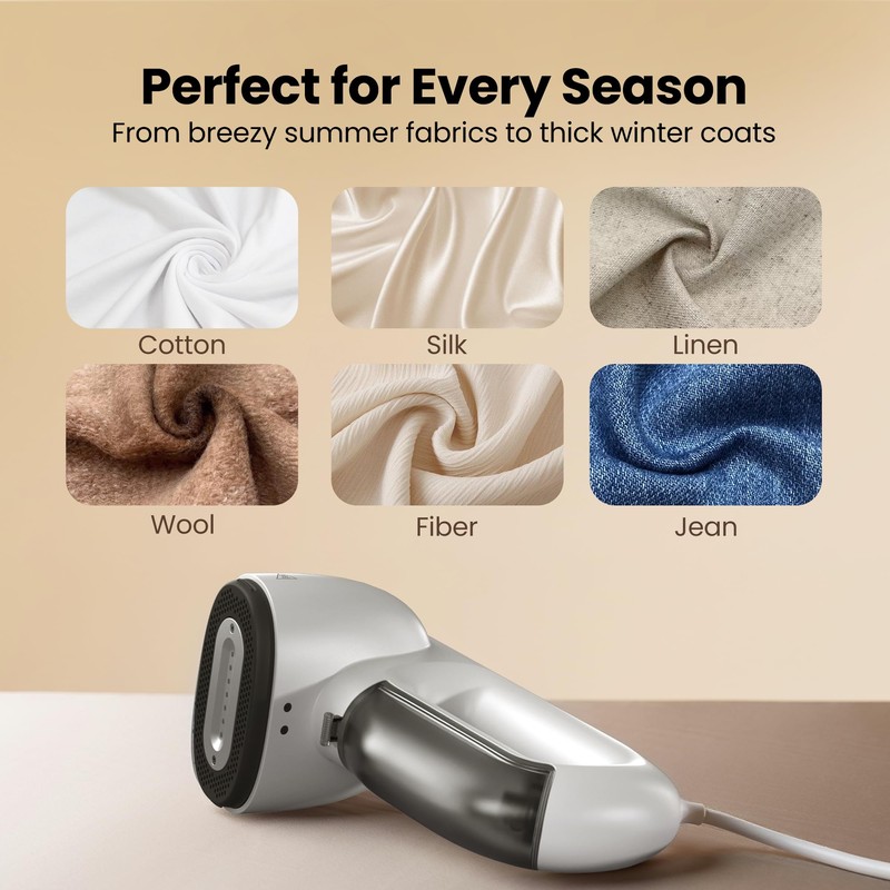 Neakasa Magic 1 Vacuum Steamer, Handheld Travel Garment Steamer for