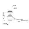 Wirquin SL201 Sink Drain Unit without Pull Rod Brass-Plated