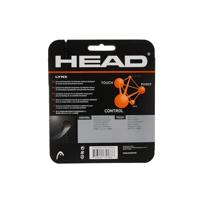 HEAD Lynx Tennis Racket String 40' Set - 17 Gauge