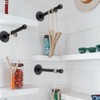 Home Expert 12 Inch Black Industrial Pipe Floating Clothing Rack