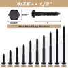 6-Sets 1/2 x 5 Hex Lag Screws and 1/2" ID