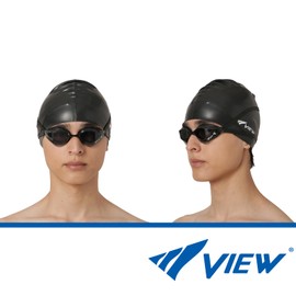 VIEW(ビュー) Swimming Goggles BladeORCA Made in Japan Racing with Cushion for Ages 10 and Up FINA Approved Model with Anti-Fog SWIPE Function V230SAC SKBK