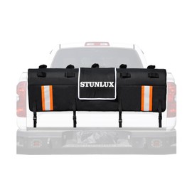 STUNLUX Truck Tailgate Pad for Mountain Bikes - Holds 5 Bicycles, Heavy-Duty Protective Cover with Tool Pockets & Anti-Slip Padding, Compatible with Full-Size Pickup Trucks