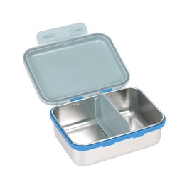 LÄSSIG Sunny Explorer Children's Lunch Box Stainless Steel Sustainable Nursery School Lunch Box Stainless Steel Green / Blue