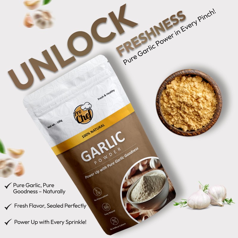 ProChef Pure Garlic Powder | Ideal for Cooking, Seasoning &
