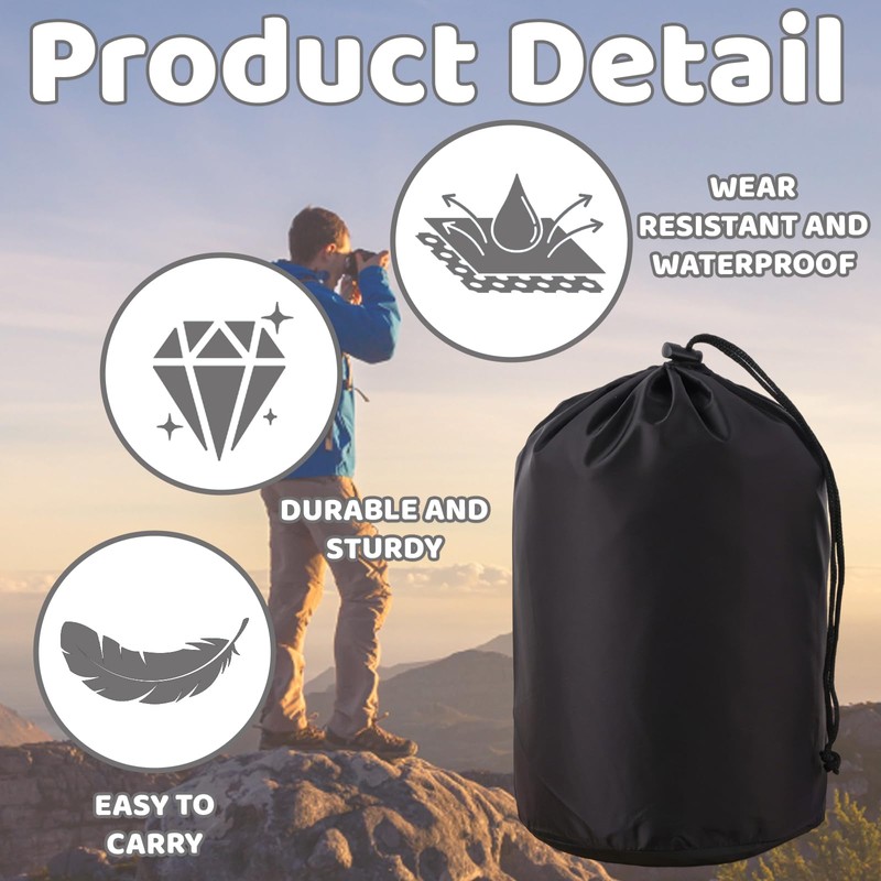 3Pcs Waterproof Drawstring Bag, Waterproof Sleeping Bag Cover & Compression