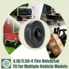 4.10/3.50-4 Tire and Wheel, 10" Solid Tires with 5/8” Bearing,