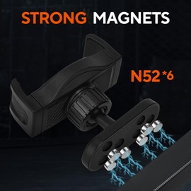 HOYXUN Magnetic Phone Holder for Gym, 360° Adjustable Strong Magnet Base Mount, Universal Magnetic Phone Mount for Workout Recording on All Smartphones