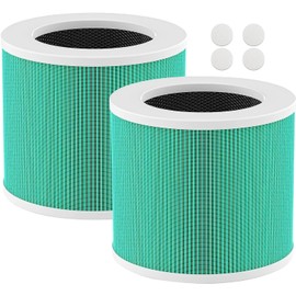 HY1800 Replacement Filter Compatible with MORENTO/CHIVALZ/Honeyuan HY1800 Air Purifier, 3-in-1 H13 True HEPA and Activated Carbon Filtration 2 Pack