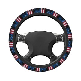 Subily Lineman American Flag Universal Steering Wheel Covers, Cute Car Accessories for Women Girls Car Truck