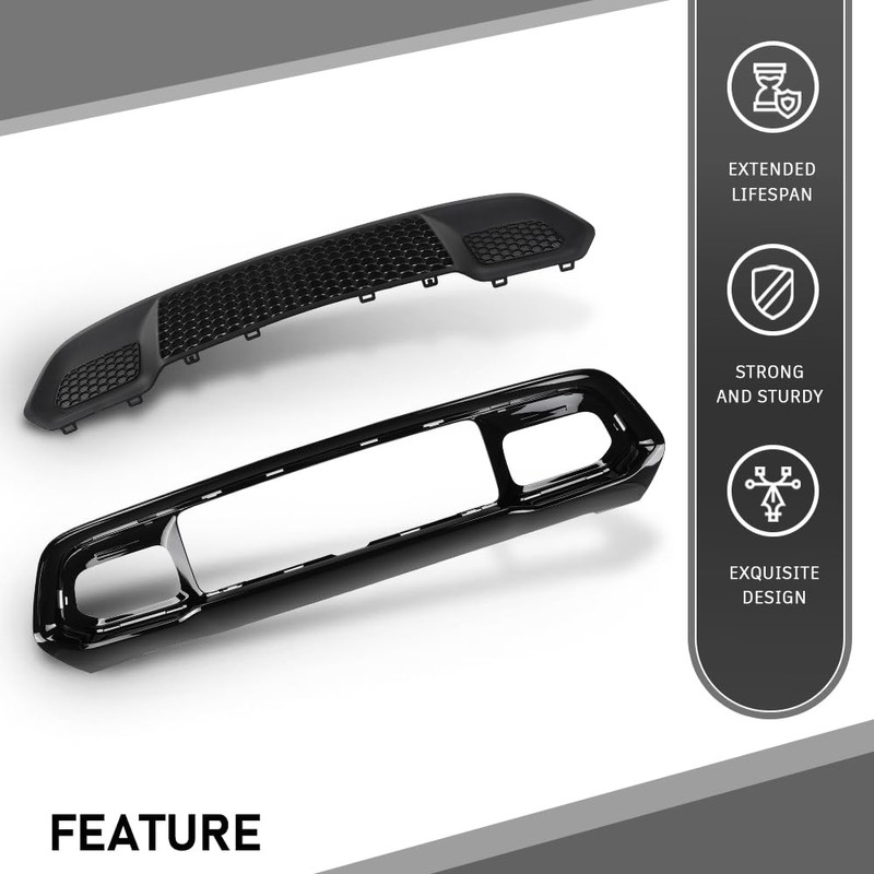G-PLUS Front Lower Grille & Bumper Grill Bezel Compatible with