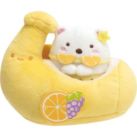 Sumikko Gurashi MF10701 Sumikko Gurashi Collection Penpen Fruit Vacation Tenori Plush Toy Set, Shirokuma