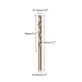 BOXONLY 10mm Straight Shank Twist Drill Bits,High-Speed Steel Drill Bits,Secure, Sleek Shank Design for Unwavering,1pc
