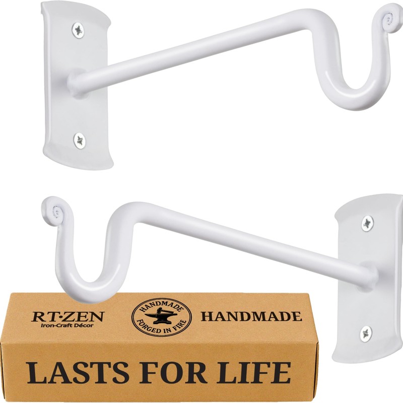 RTZEN Plant Hangers Outdoor or Indoor - Wrought Iron Metal