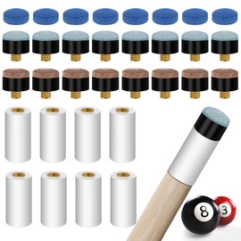 Bettoor Pool Cue Tips Replacement Kit, 24PCS, 12MM, 3 Types