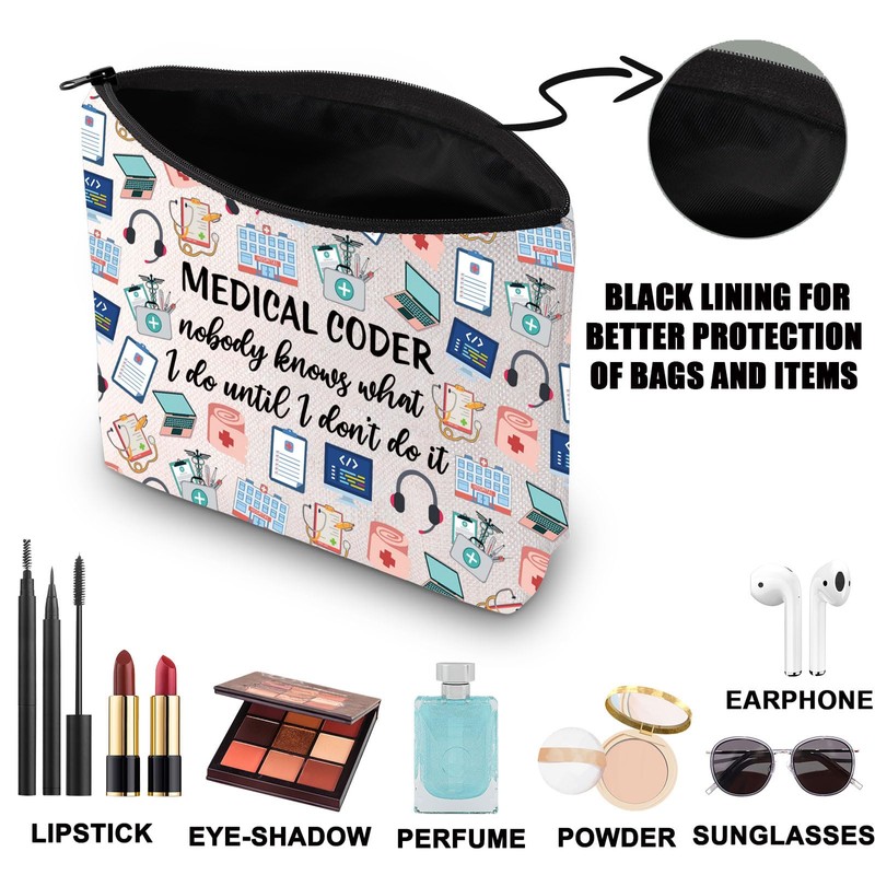 G2TUP Medical Coder Makeup Bag Medical Coding Gifts Code Worker