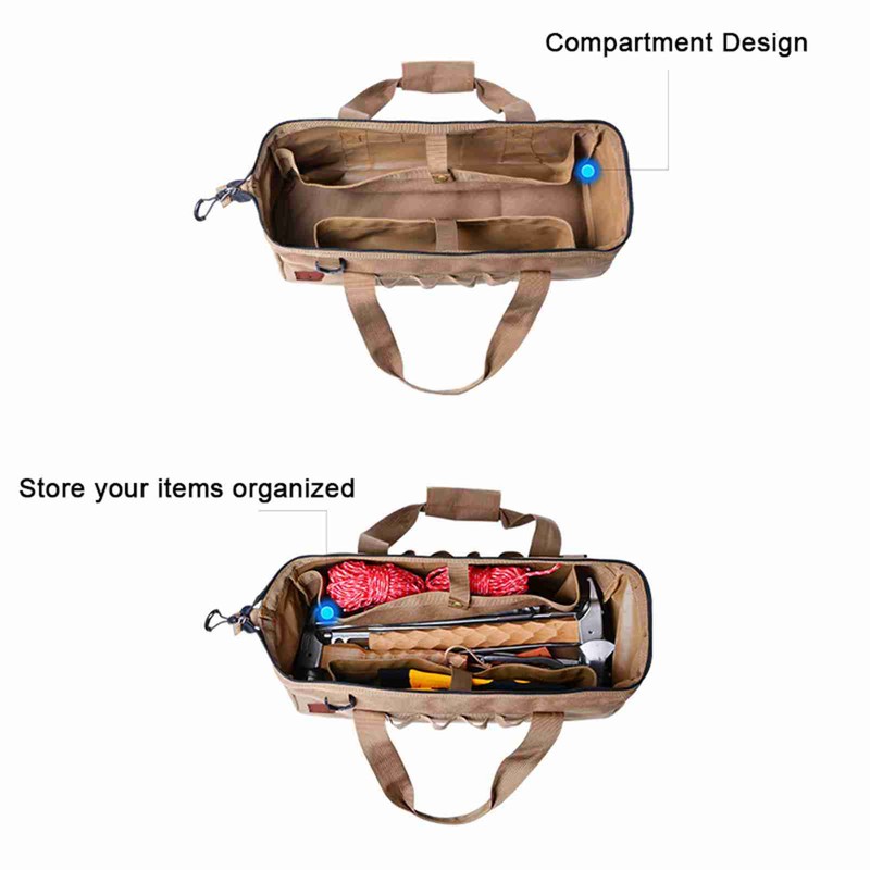 Camping Tool Bag Large Capacity Wide Mouth Storage Tool Bag