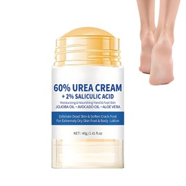 60% Urea Foot Cream for Cracked Heels and Dry Skin, Cracked Heel Cream, Skin Care Hands & Feet, Fast Absorbing Non-Greasy Formula with Moisturizing Ingredients