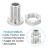 PATIKIL M8x15mm Hex Bolts and Nuts Kit, 10 Set Fine