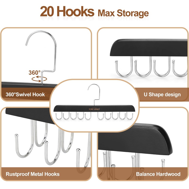 TOPIA HANGER Bra Hanger for Closet, Tank Top Hangers 20