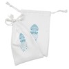 Ambesonne Aqua Jellyfish Fabric Pouch Set of 2, Print of