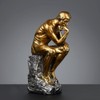 FUNSXBUG 10 Inch Resin The Thinker Statue Thinking Man Sculptures