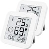 infactory Hygrometer Thermometer: Set of 2 Digital E-Ink Thermal and