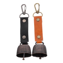 Abaodam 2pcs Bear Bells for Camping Hiking Noise Alert Lightweight Sturdy Vintage Style for Pet Safety
