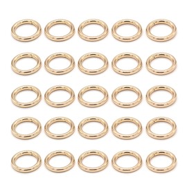 USOSOU 15 anillos de metal de 35 mm, hebillas redondas de aleación de zinc para ropa, bolsos, cinturones, manualidades (oro claro)