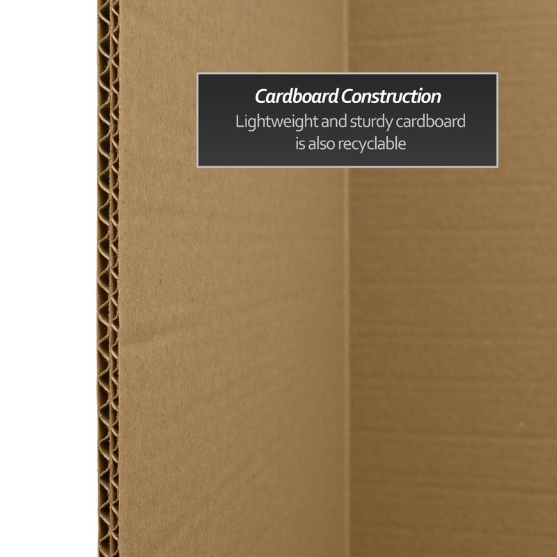 4 ft. Short Brown Temporary Cardboard Folding Screen - 6
