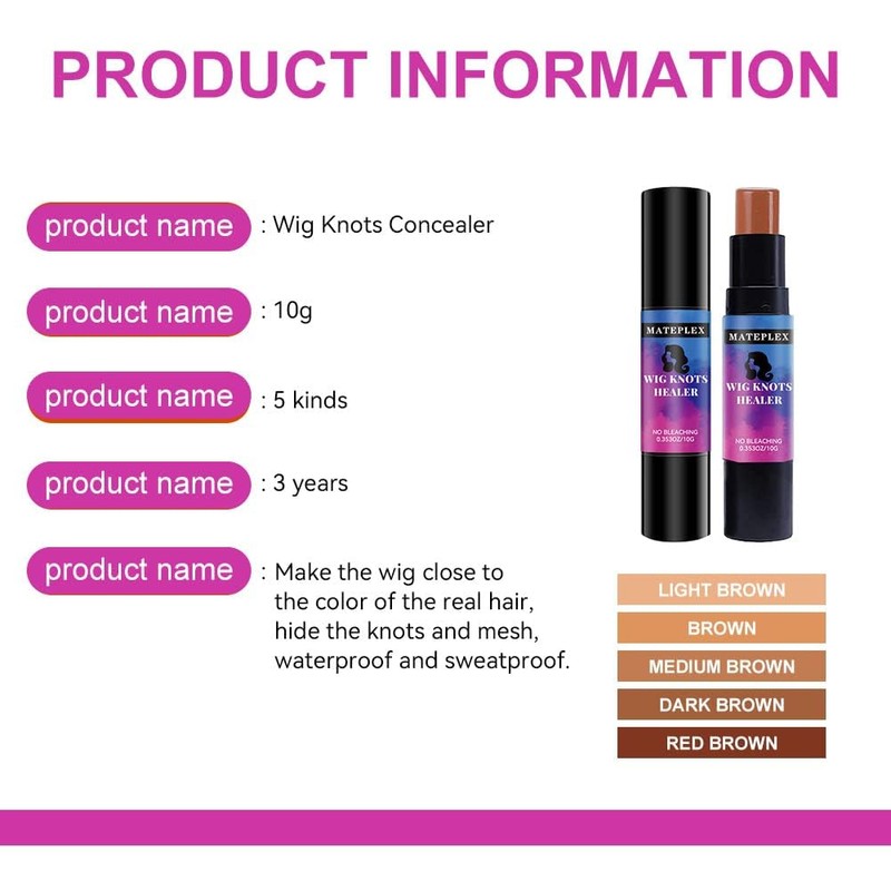 Mateplex Wig Knot Concealer for Lace Grid Lace Dyeing Stick