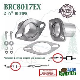 Bear River Converters BRC8017EX 2 1/2" 2.5" ID QuickFix Exhaust Oval Flange Repair Pipe Kit Gasket
